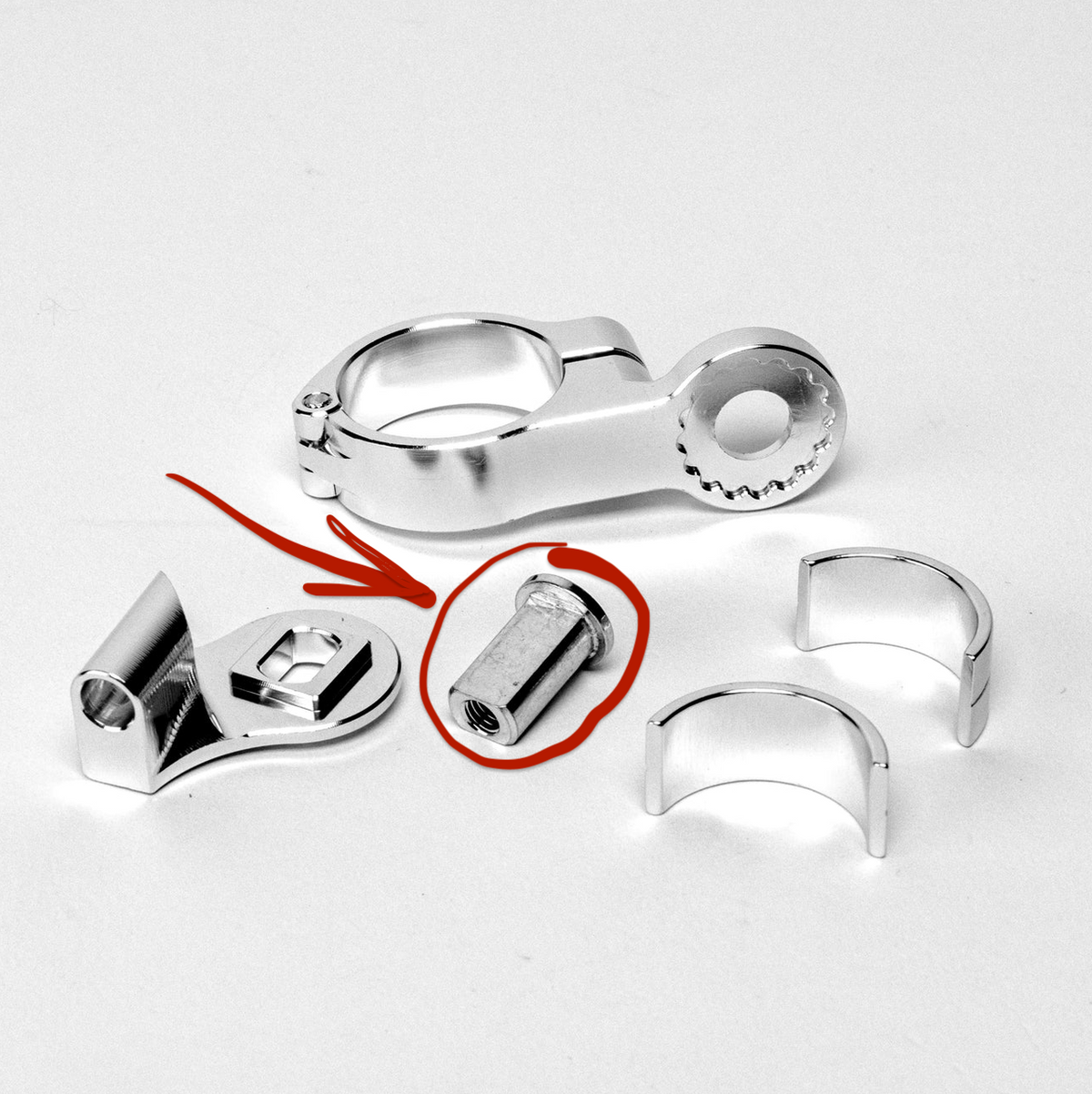 Shifter Post for Bar-End Pod and Thumb Shifter Clamp Mount (each)