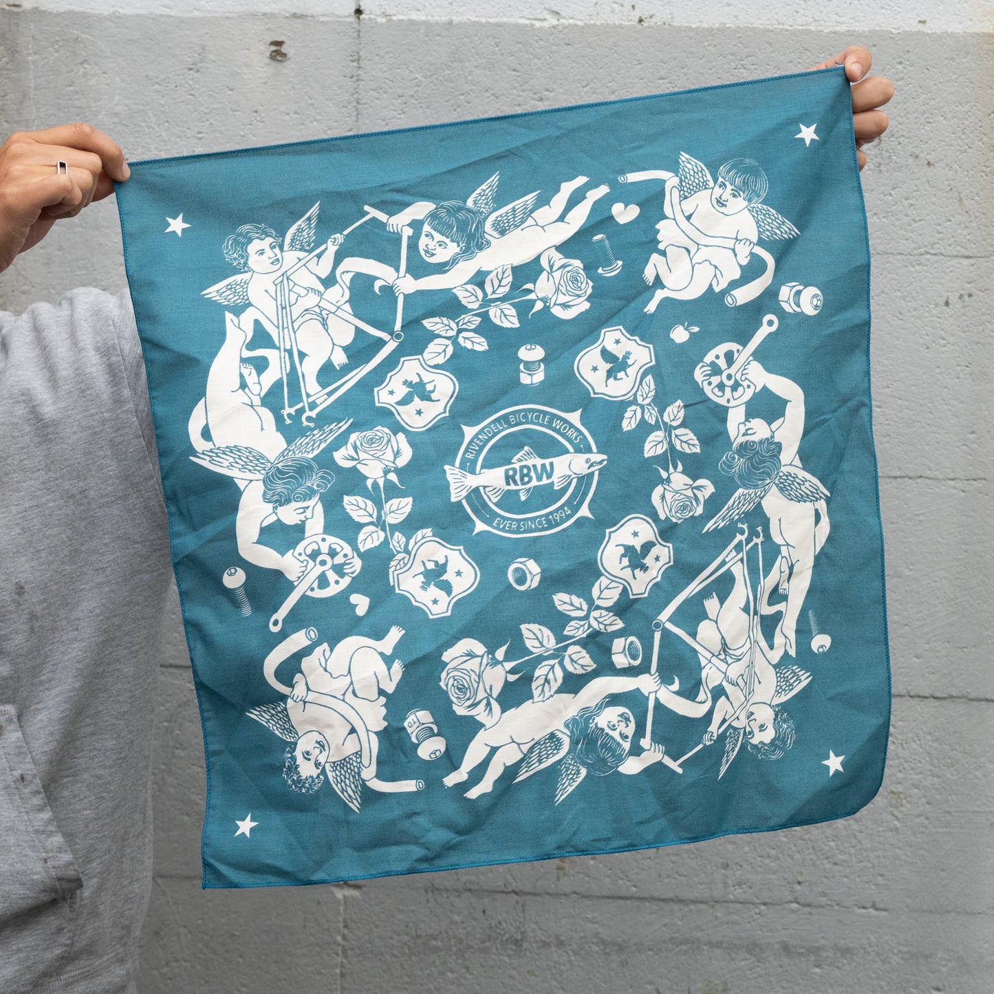 Riv Cherubim Bandana. $8, made in Carolina, USA
