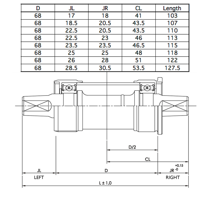 IRD QB55 - Square Taper Bottom Bracket