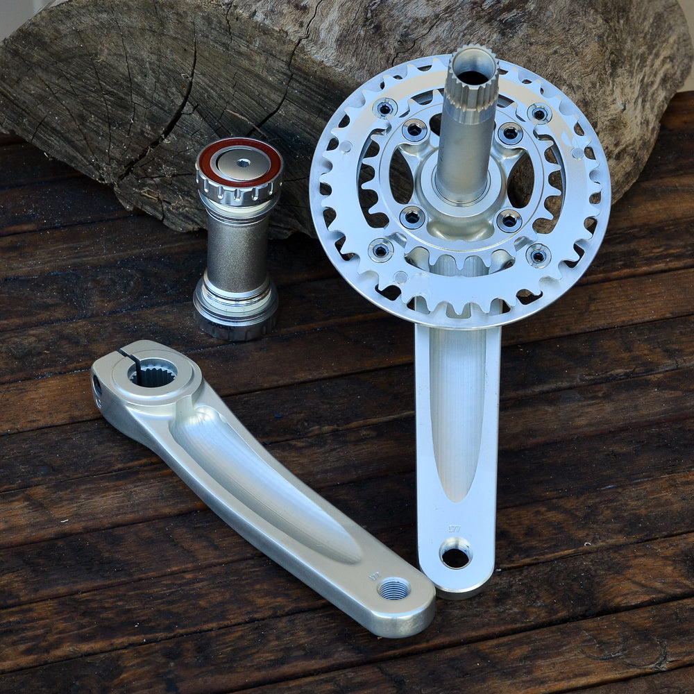 Crank - Silver  - 2 piece with 32/22 chainrings