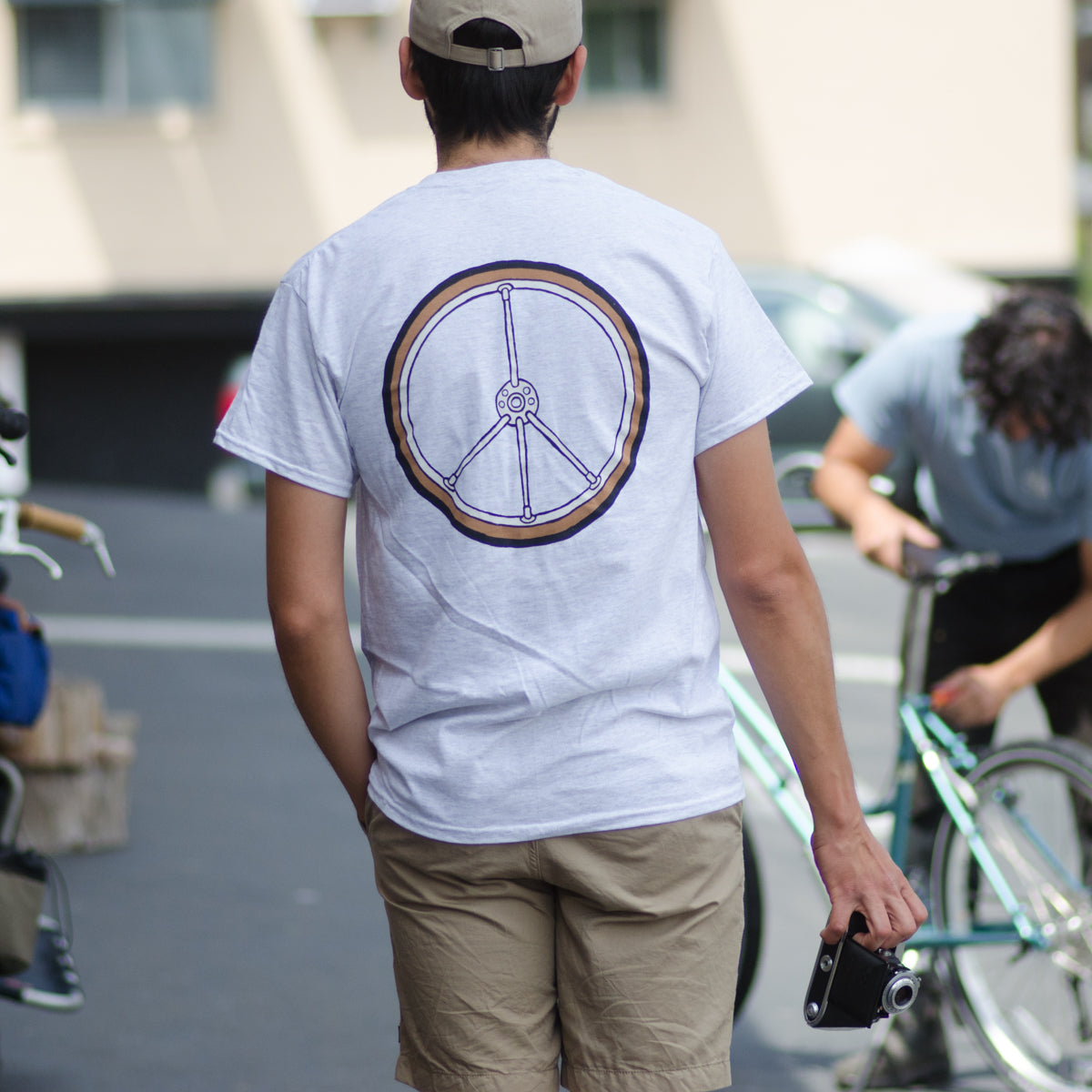 Peace Wheel Tee - Ash