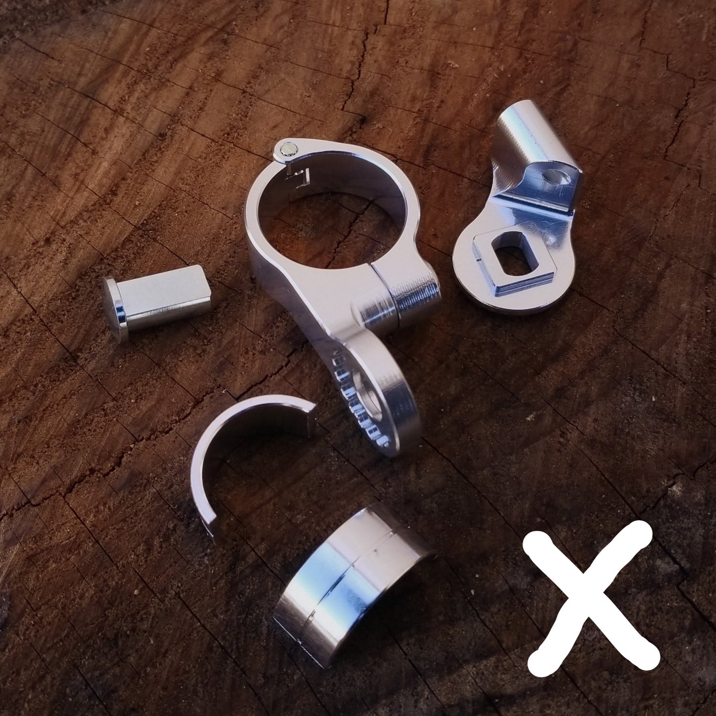 ThumbShifter Mount handlebar clamp for Silver shifters (each)