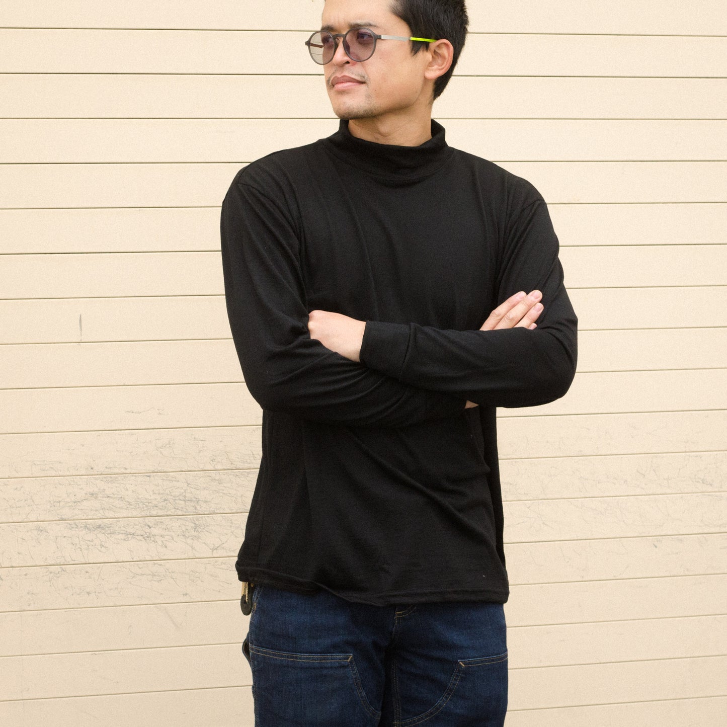 Woolywarm Aussie SuperNeck (mock-t) Long-Sleeve Tee