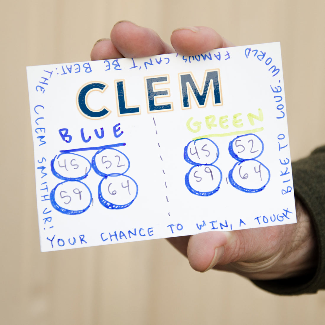 Clem Lotto Tickets on sale 'til Friday the 15th