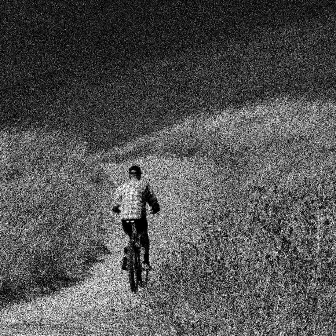 Vaughn rides the last bit of the hardest rideable hill (I can't ride it...yet) in Briones.