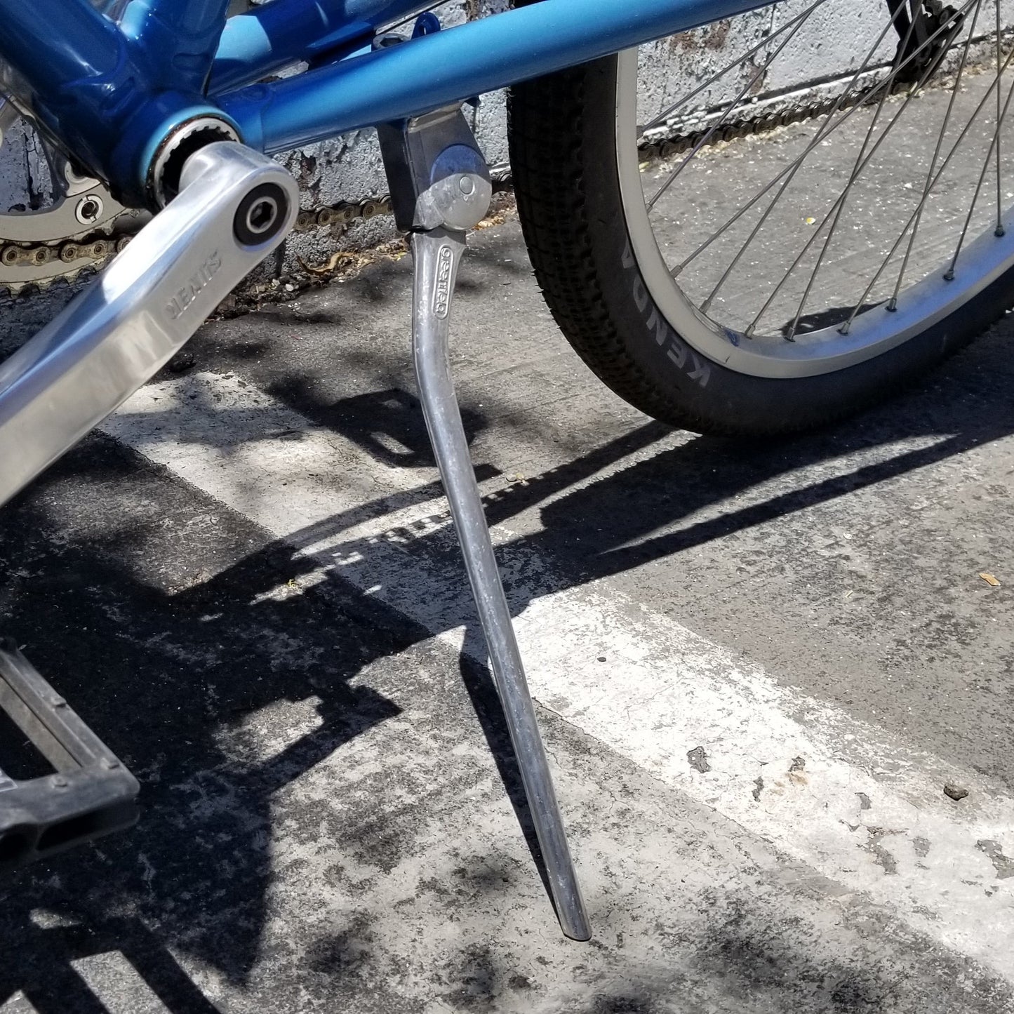 Kickstand - Single Leg -  Greenfield, Silver