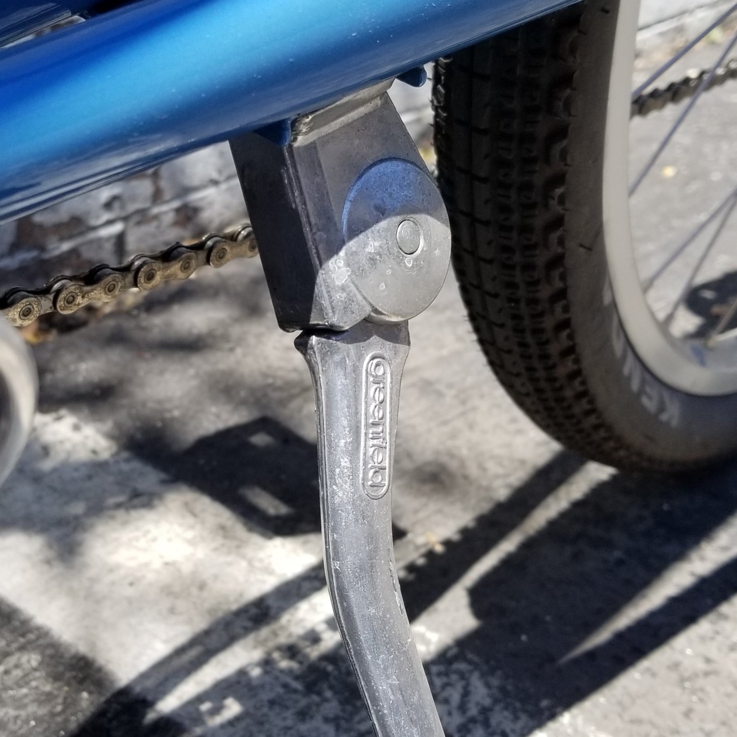 Kickstand - Single Leg -  Greenfield, Silver