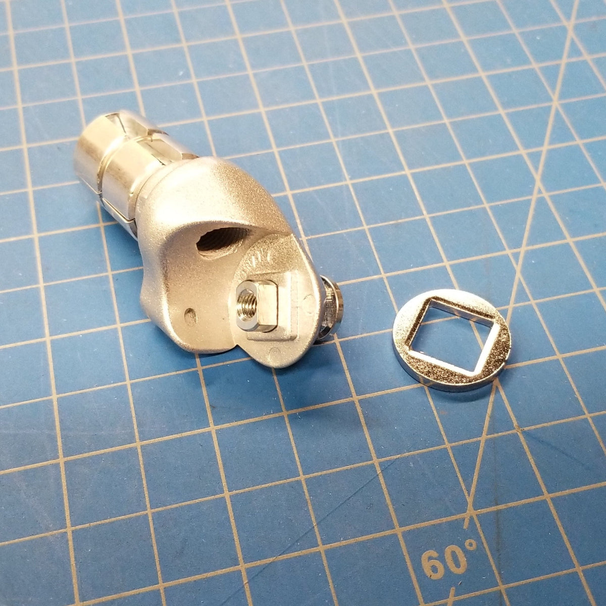 Silver Shifter spacer washer, square hole, each