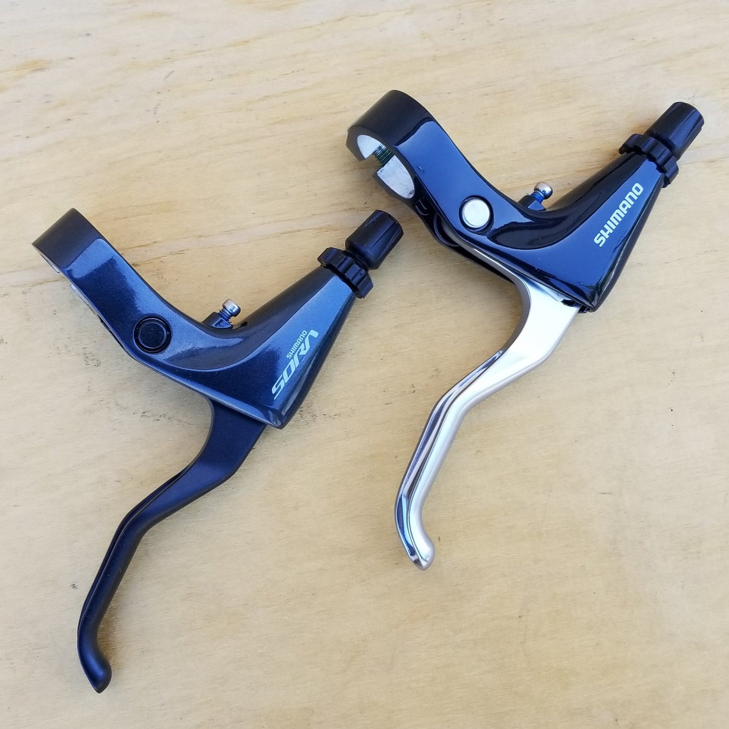 Brake Levers (pair) - Mountain, Shimano. Adaptable to any style of rim brake.