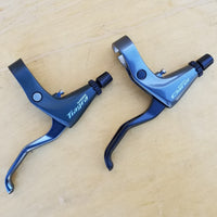 Brake Levers (pair) - Mountain, Shimano. Adaptable to any style of rim brake.
