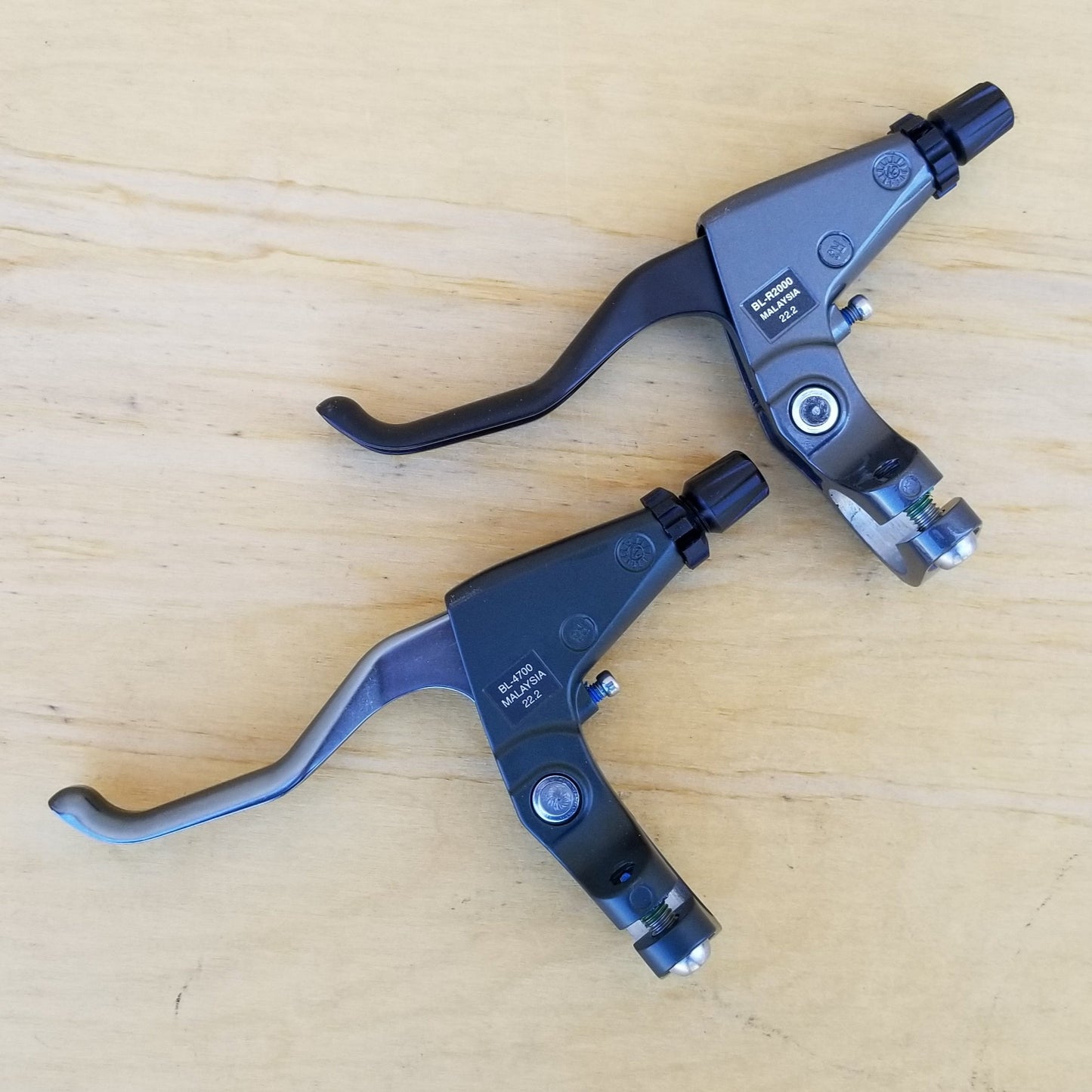 Brake Levers (pair) - Mountain, Shimano. Adaptable to any style of rim brake.