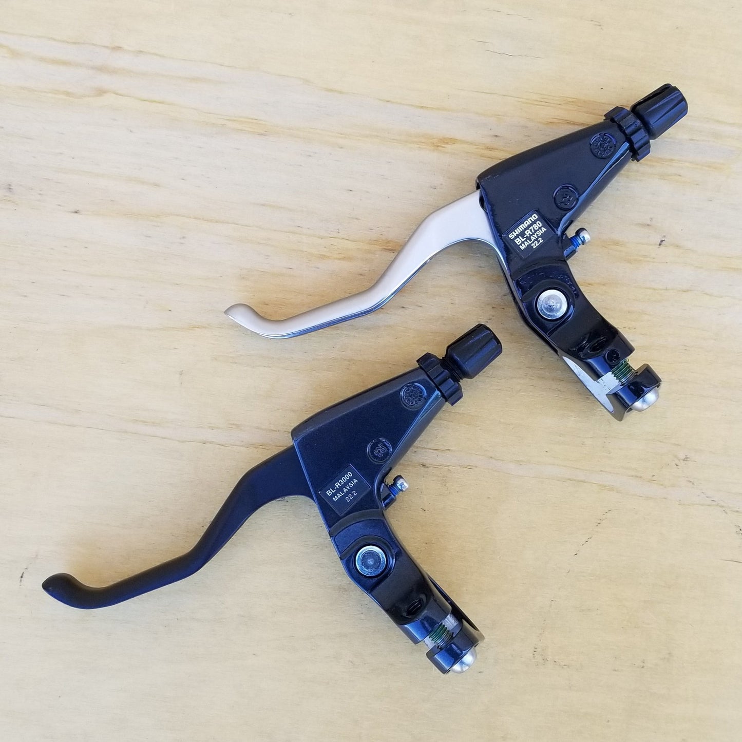 Brake Levers (pair) - Mountain, Shimano. Adaptable to any style of rim brake.