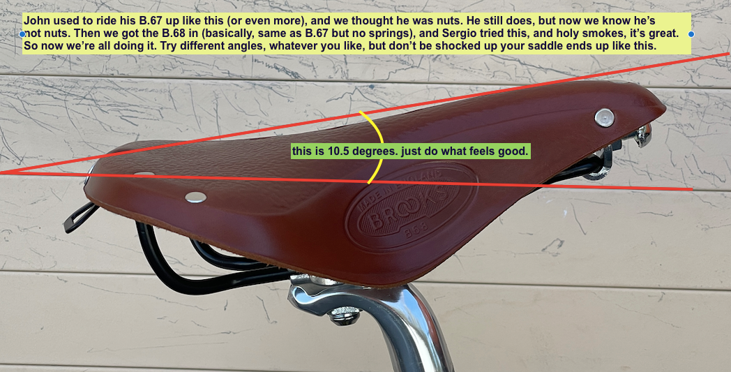 Brooks B.68 Saddle - Available with Frameset or Bike Purchase Only. NOT SOLD OUT. We have tons of them.