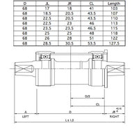 Loose Ball Bottom Brackets - 68mm - Tange