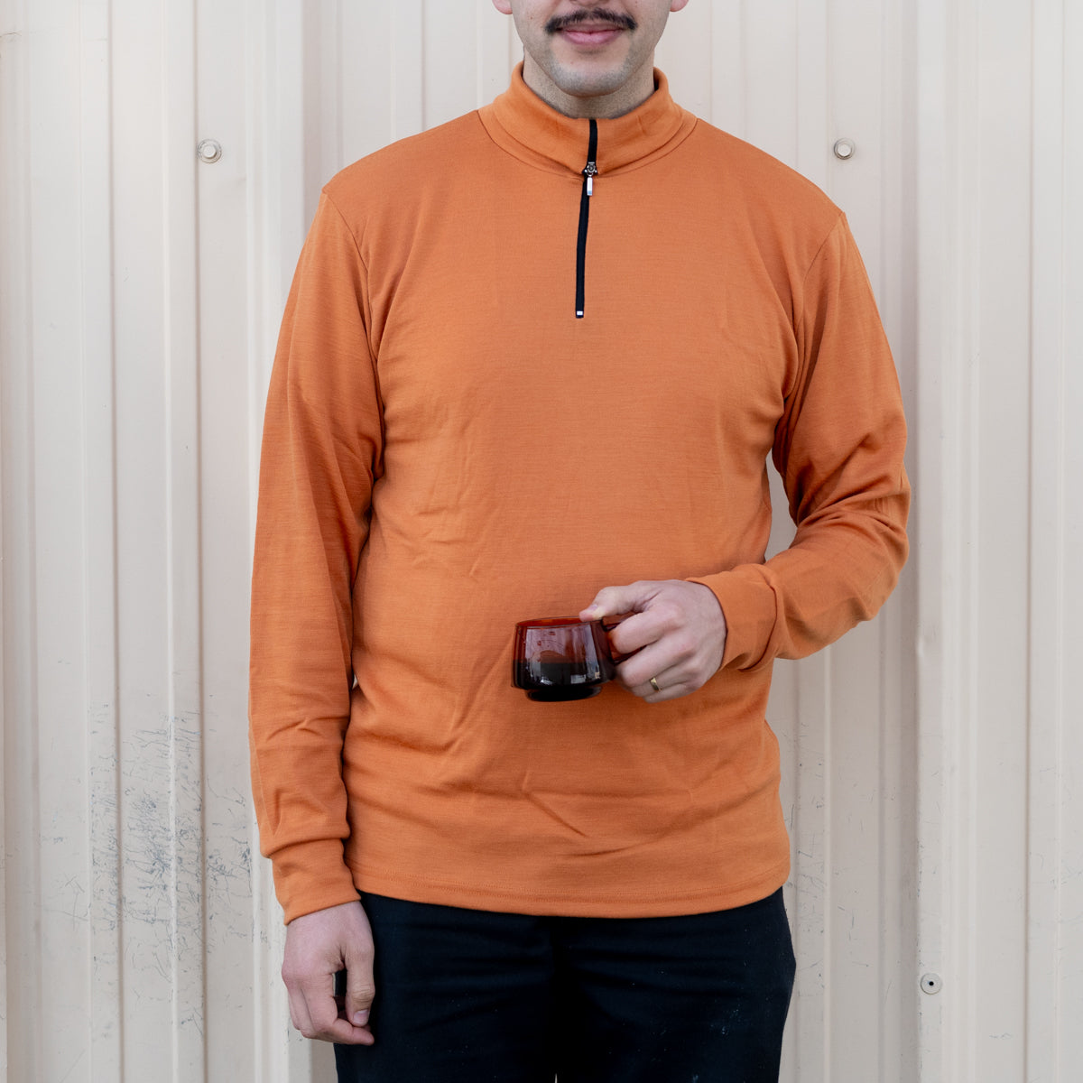 Aussie Wool Long Sleeve 1/4 zip turtleneck