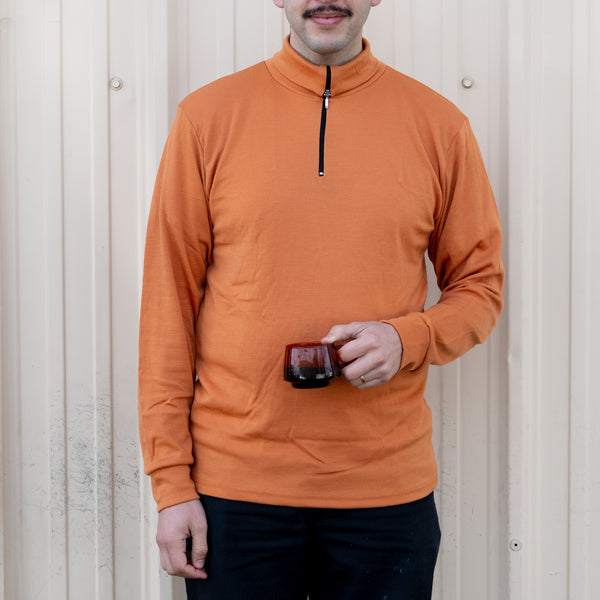 Aussie Wool Long Sleeve 1/4 zip turtleneck