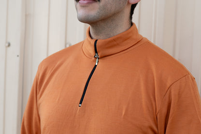 Aussie Wool Long Sleeve 1/4 zip turtleneck