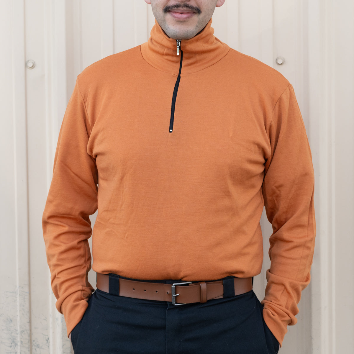 Aussie Wool Long Sleeve 1/4 zip turtleneck
