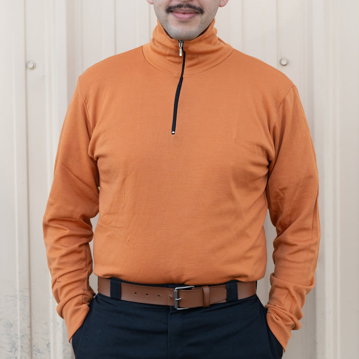 Aussie Wool Long Sleeve 1/4 zip turtleneck