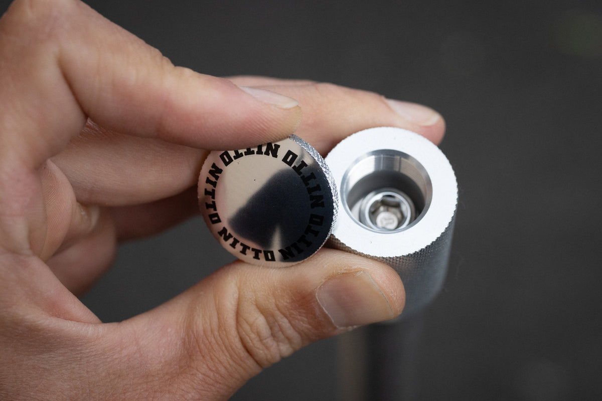 Nitto quill adapter for clamp-on stems, with top cap