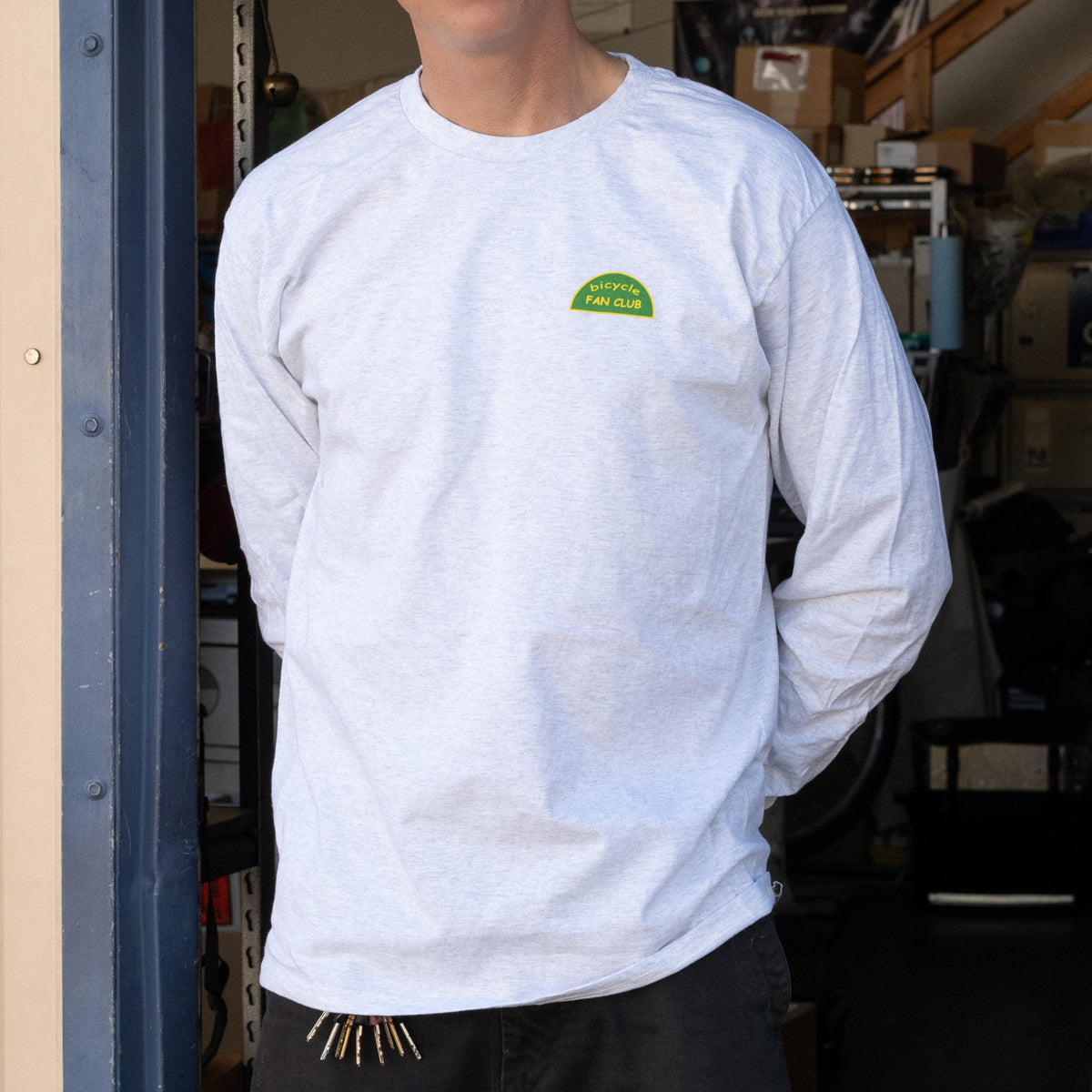 Bicycle Fan Club Long Sleeve Tee - Ash