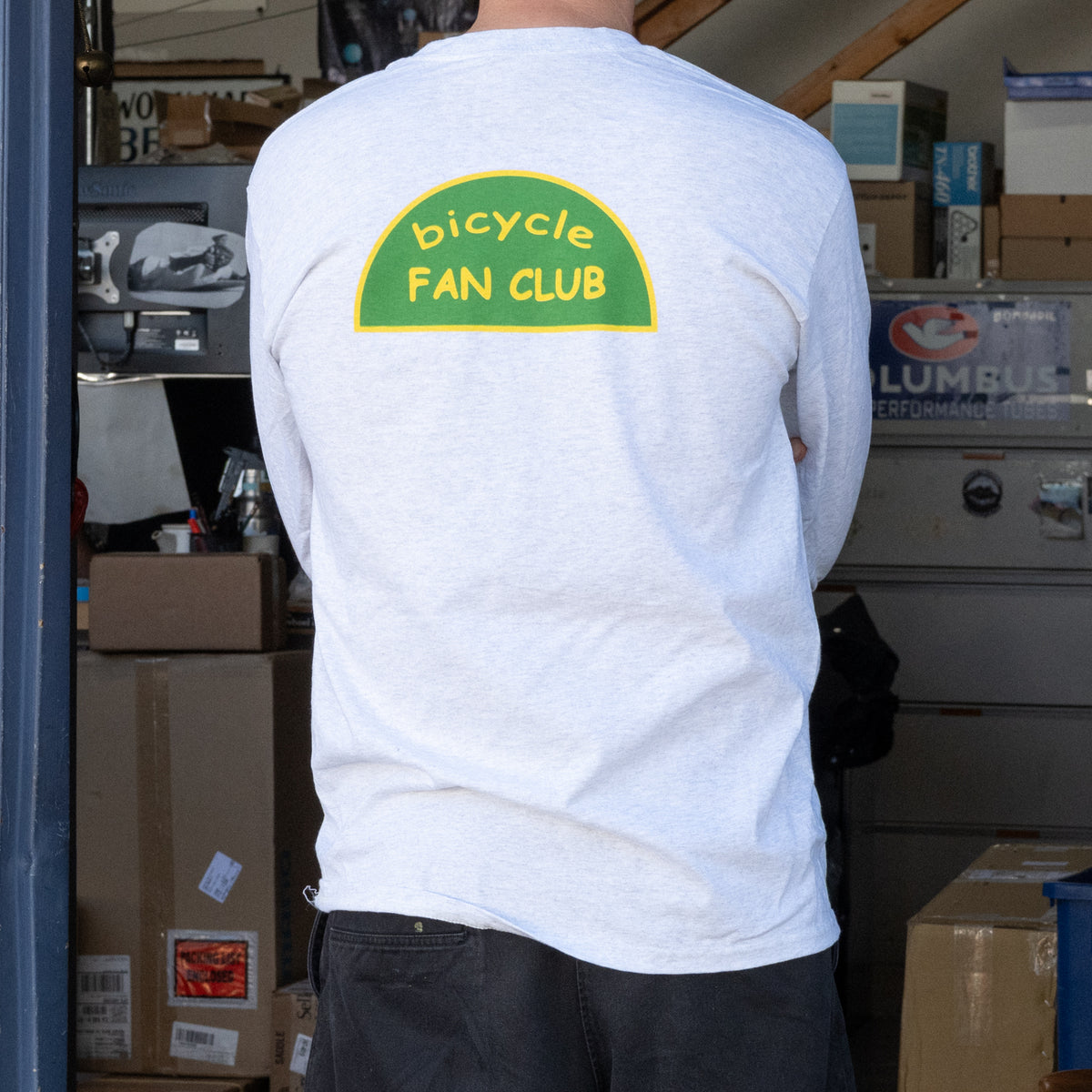 Bicycle Fan Club Long Sleeve Tee - Ash