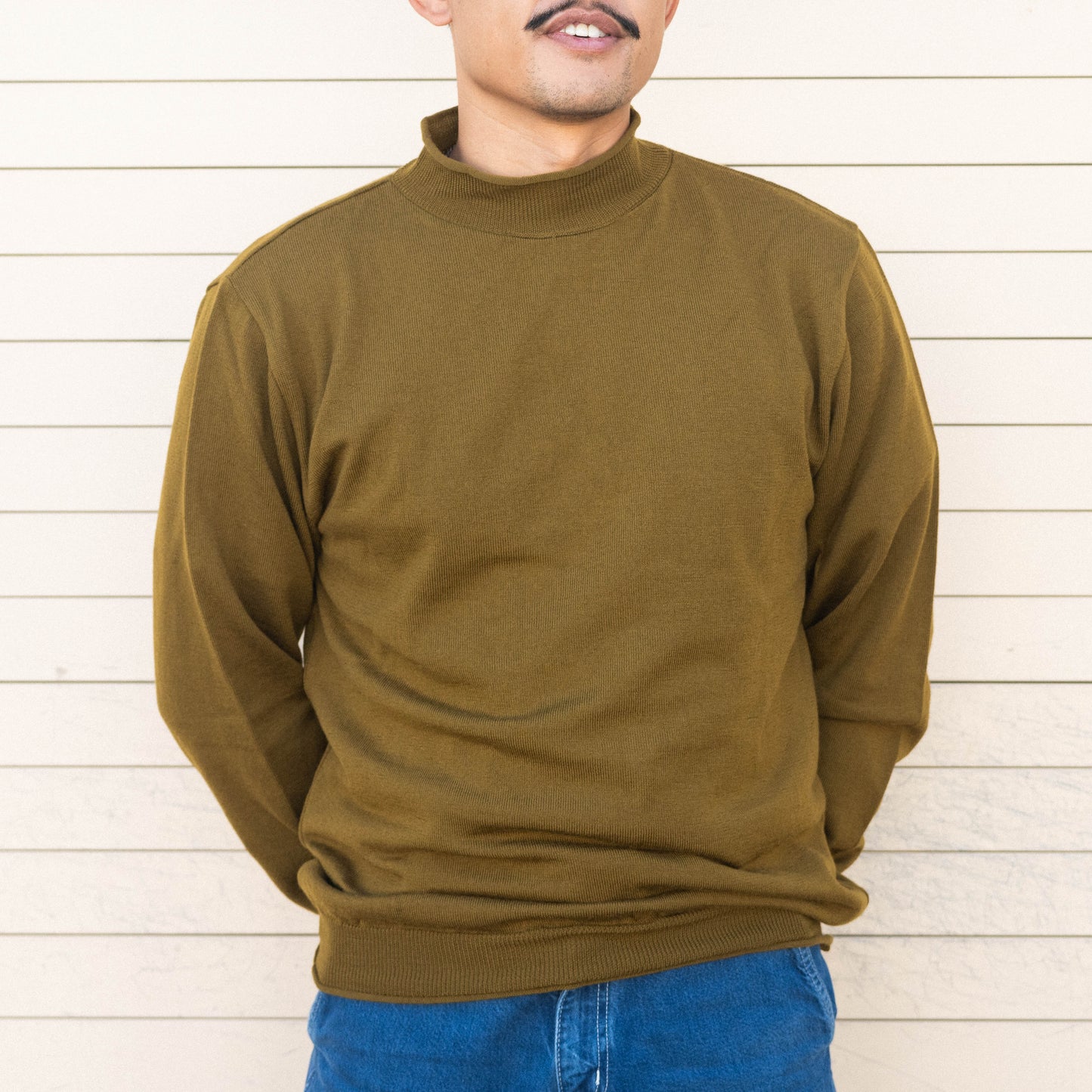Woolywarm British Olive Rollneck Sweaters