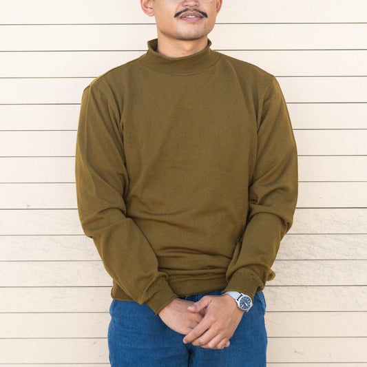 Woolywarm British Olive Rollneck Sweaters