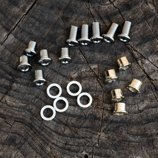 Silver Chainring Bolts