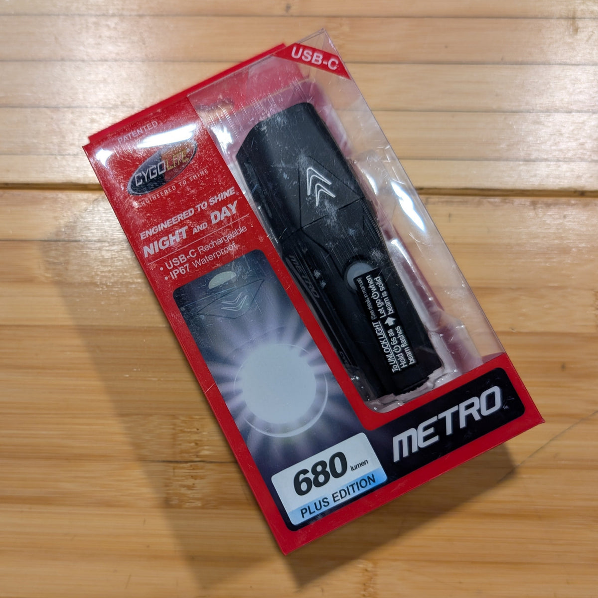 Light - Rechargeable battery - Cygolite Metro Plus 680 USB rechargeable