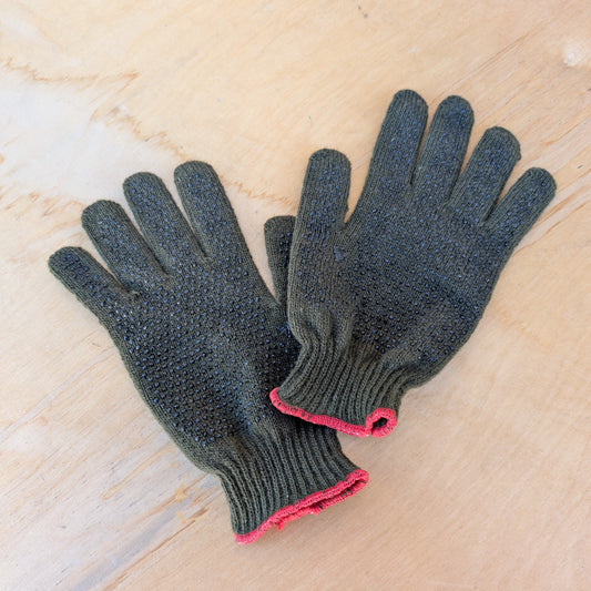 GLOVES of World CHAMPIONS (formerly "Dotty Wool Gloves"), pair --Green--
