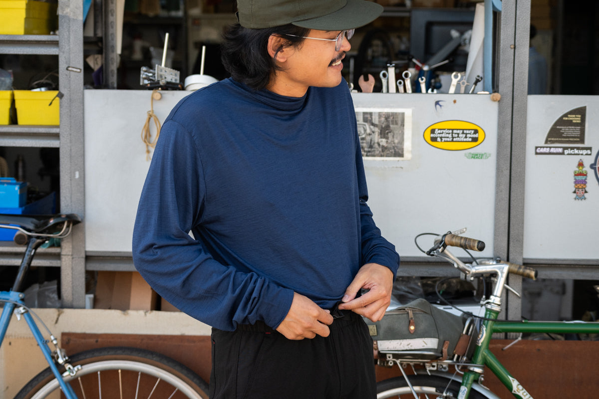 Aussie Wool superlightweight (SLW) SuperNeck (MOCK-t) Long-Sleeve