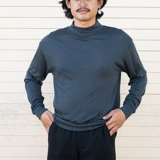 Aussie Wool superlightweight (SLW) SuperNeck (MOCK-t) Long-Sleeve
