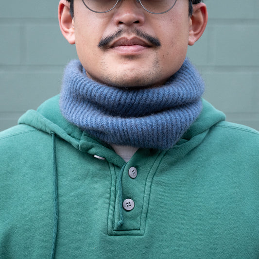Possum Merino Wool Neckie - Just Light Blue left