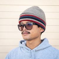 Possum Merino Wool Beanies: Assorted styles and colors.