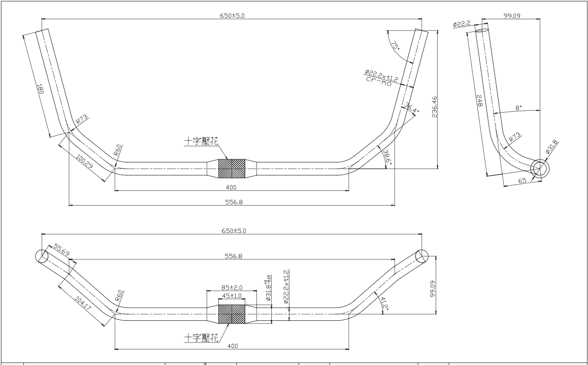 Handlebar - Tosco Bar - 65cm – Rivendell Bicycle Works