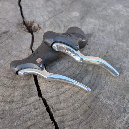 Brake Levers - Road - TRP - RRL Silver Alloy levers, Black Hoods