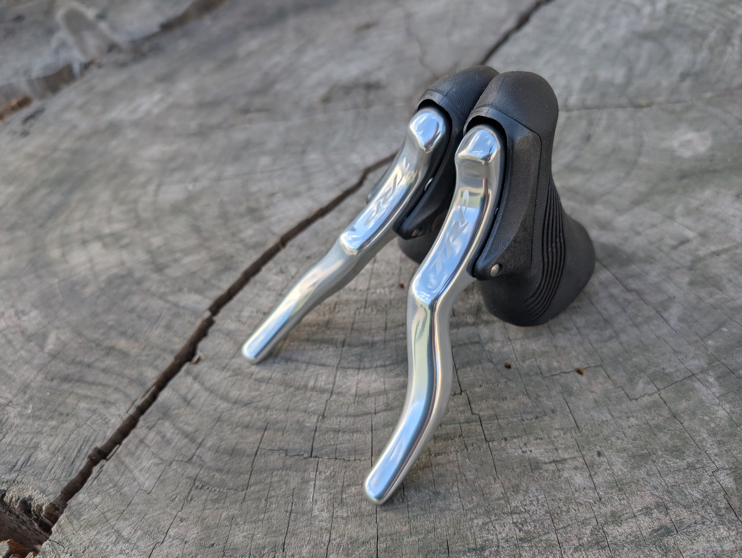 Brake Levers - Road - TRP - RRL Silver Alloy levers, Black Hoods