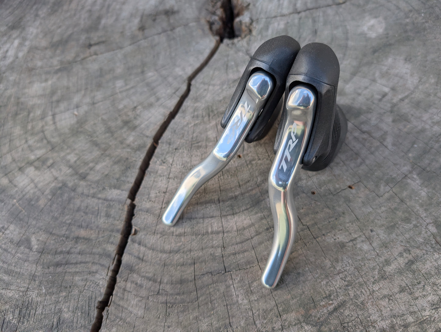Brake Levers - Road - TRP - RRL Silver Alloy levers, Black Hoods