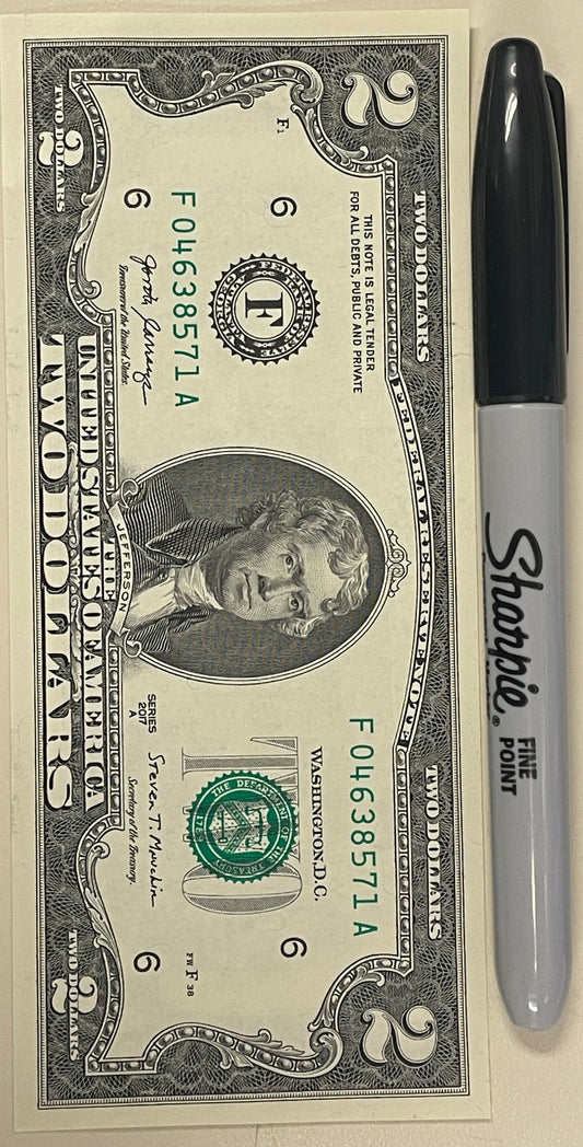 Two-dollar Bookmark