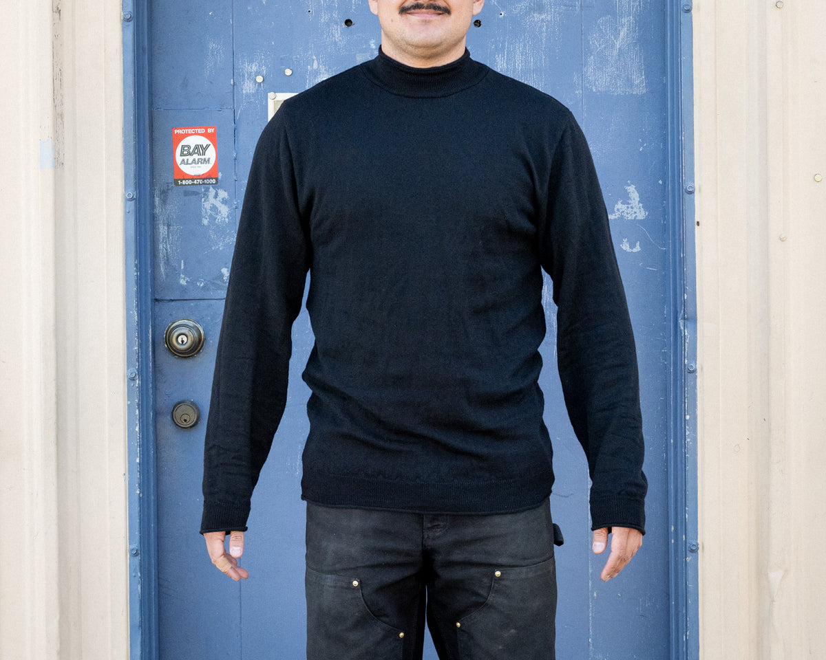 Woolywarm Black Rollneck Sweater