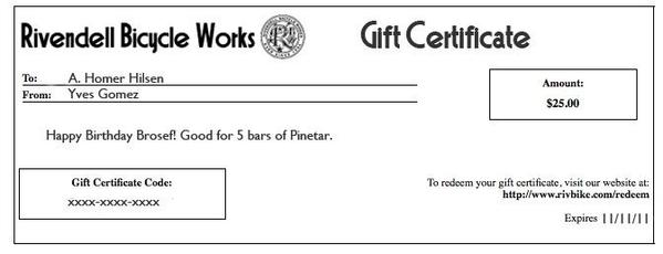 E-Gift Certificate