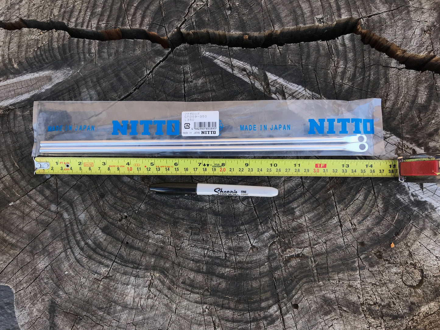 Nitto Rack Hardware - 35cm straight struts, pair
