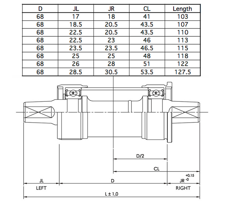 IRD QB55 - Square Taper Bottom Bracket