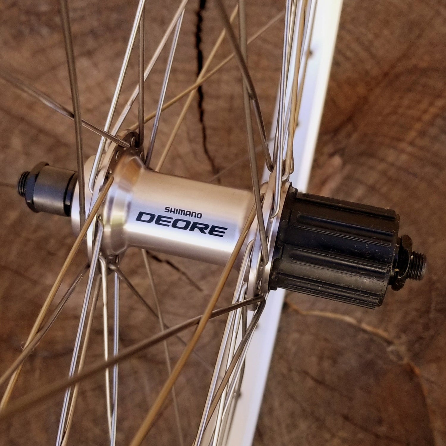 Wheelset - Velocity-Built Alex rims with Shimano Deore hubs (vbw)