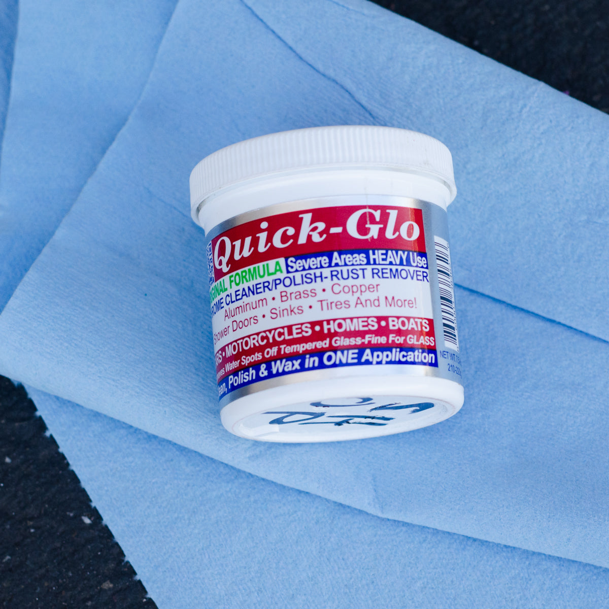 Quick-Glo rust remover/metal polisher for bike parts and pots & pans