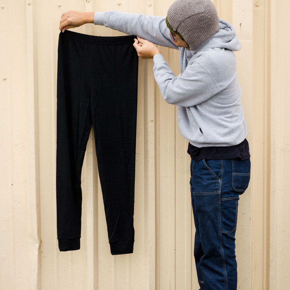 Aussie Wool Black Long Johns