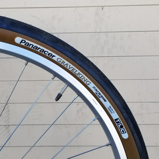 Tire - Panaracer GravelKing Slick, BROWNwall, folding