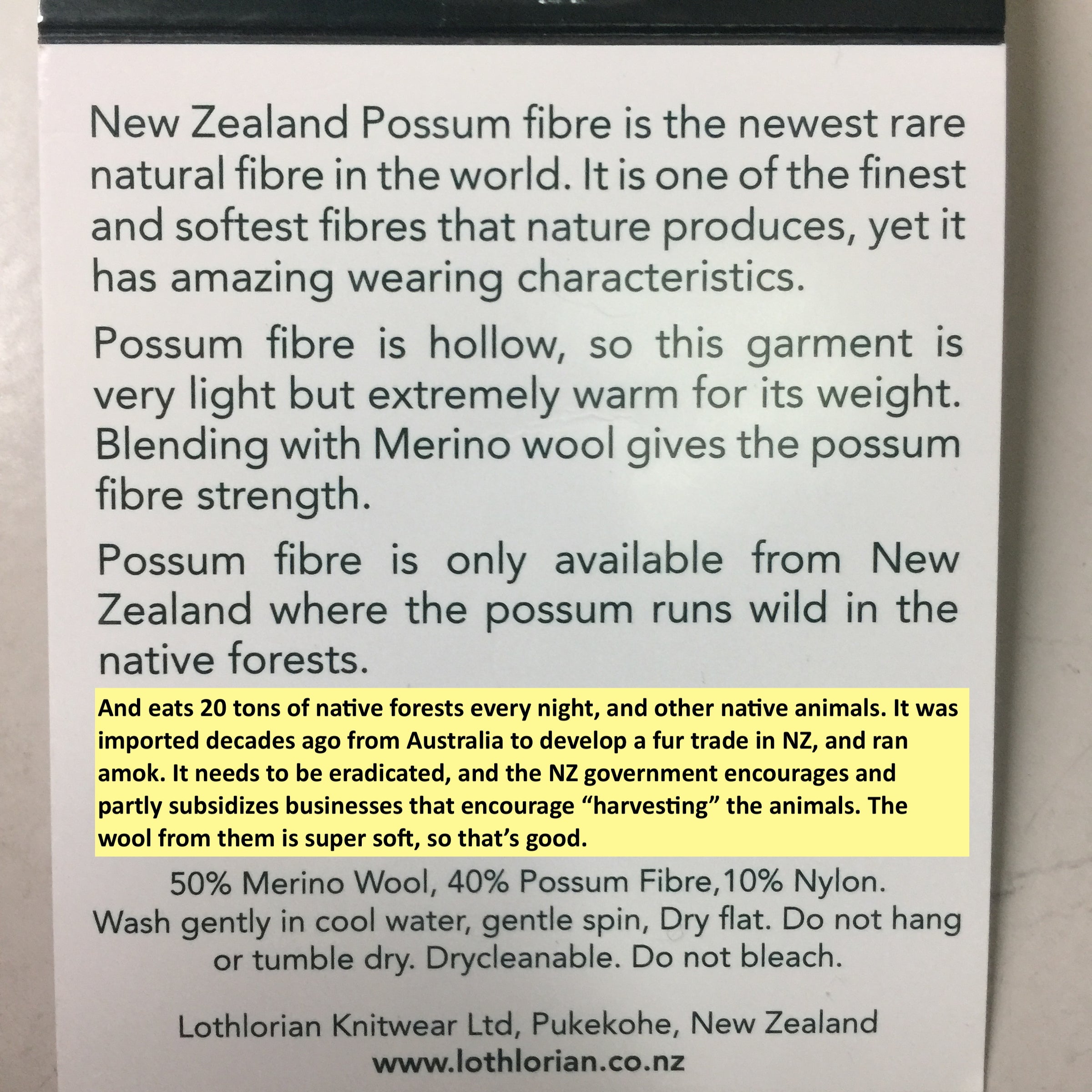 POSSUM SOCKS NEW ZEALAND visual data 8