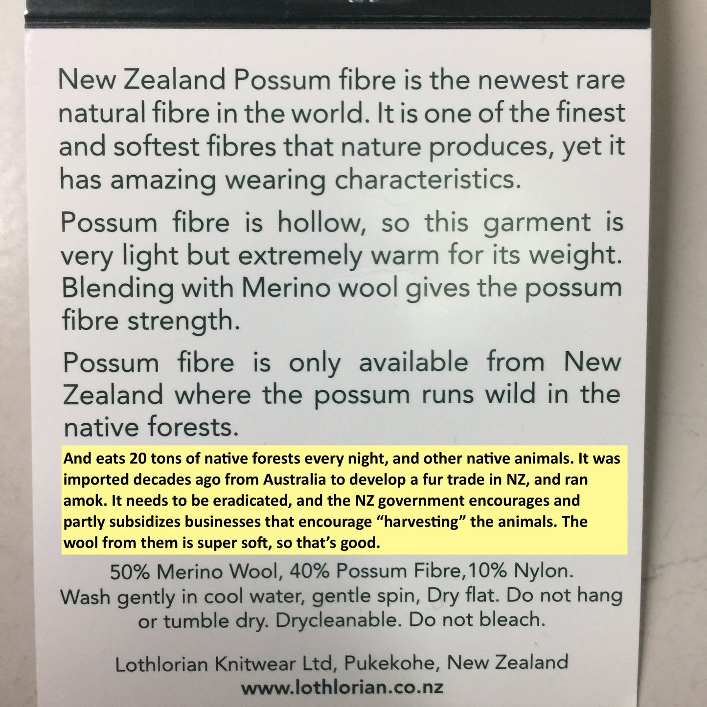 New Zealand Thick Possum-Wool Tubes (for necks and ears)